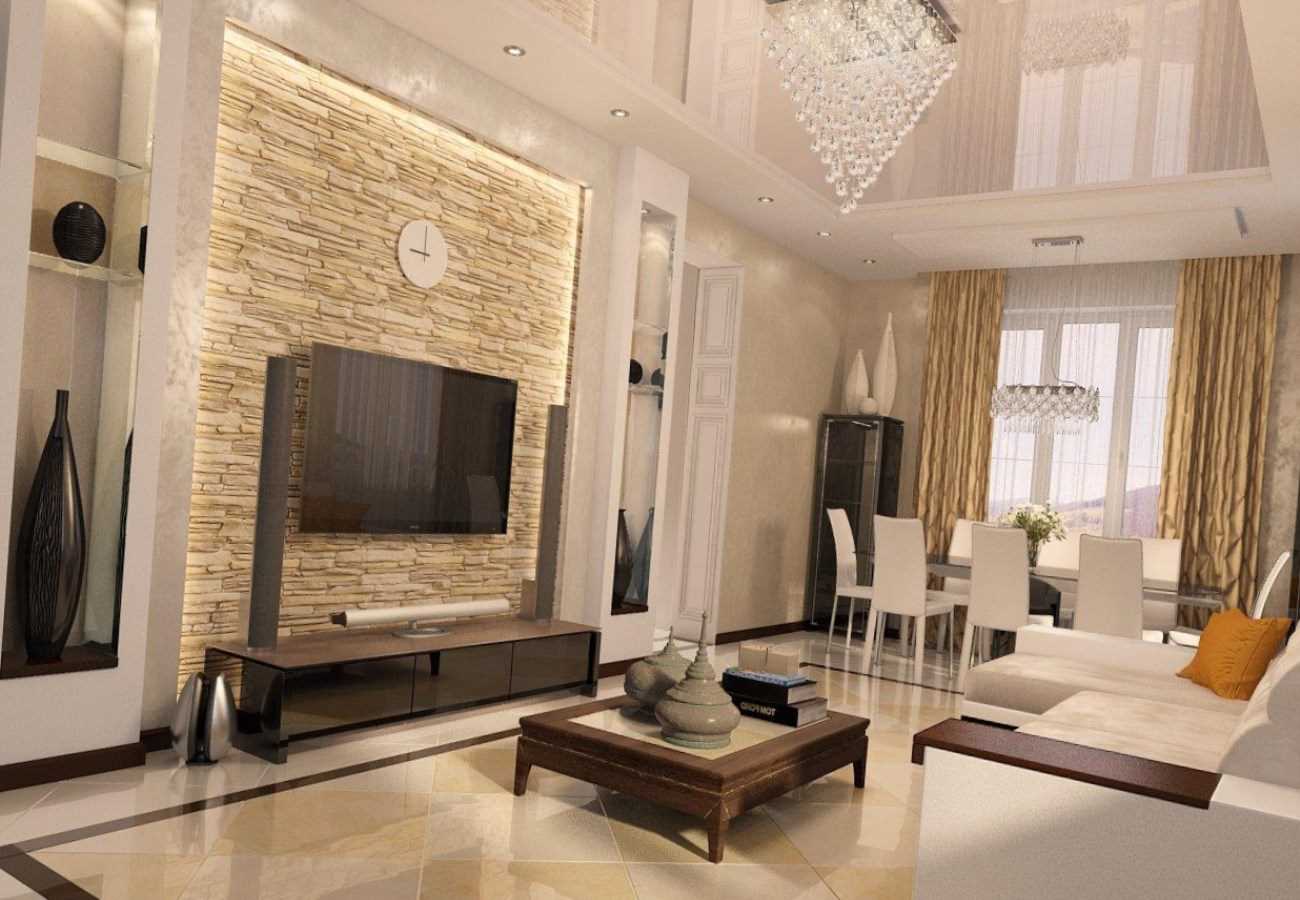 idea of an unusual design of a living room in a modern style