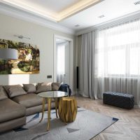 the idea of a bright interior room in the style of a modern classic photo