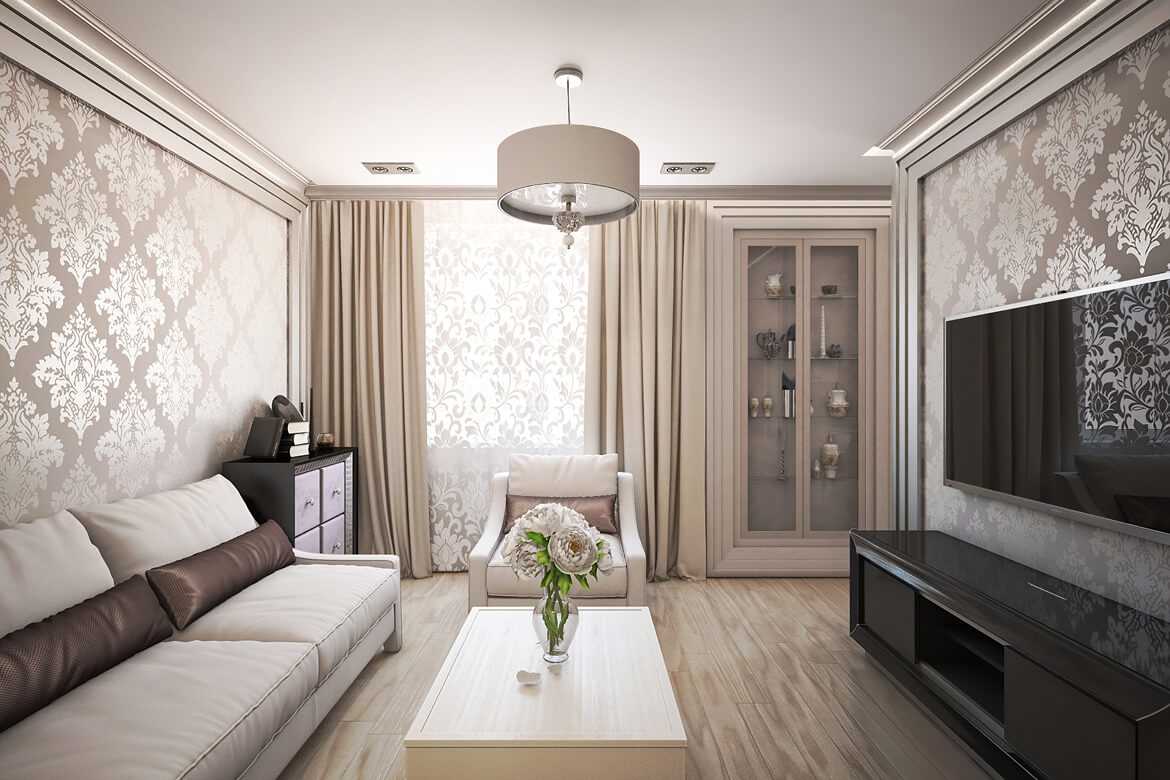 the idea of a light design apartment in a modern classic style