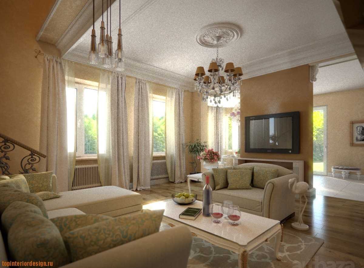 idée d'un salon de style lumineux dans une maison privée