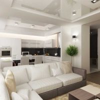 the idea of an unusual style of living room in a modern style photo
