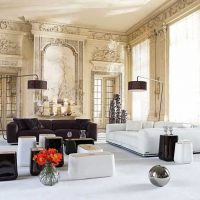 idea of a bright decor of an apartment in the style of a modern classic photo