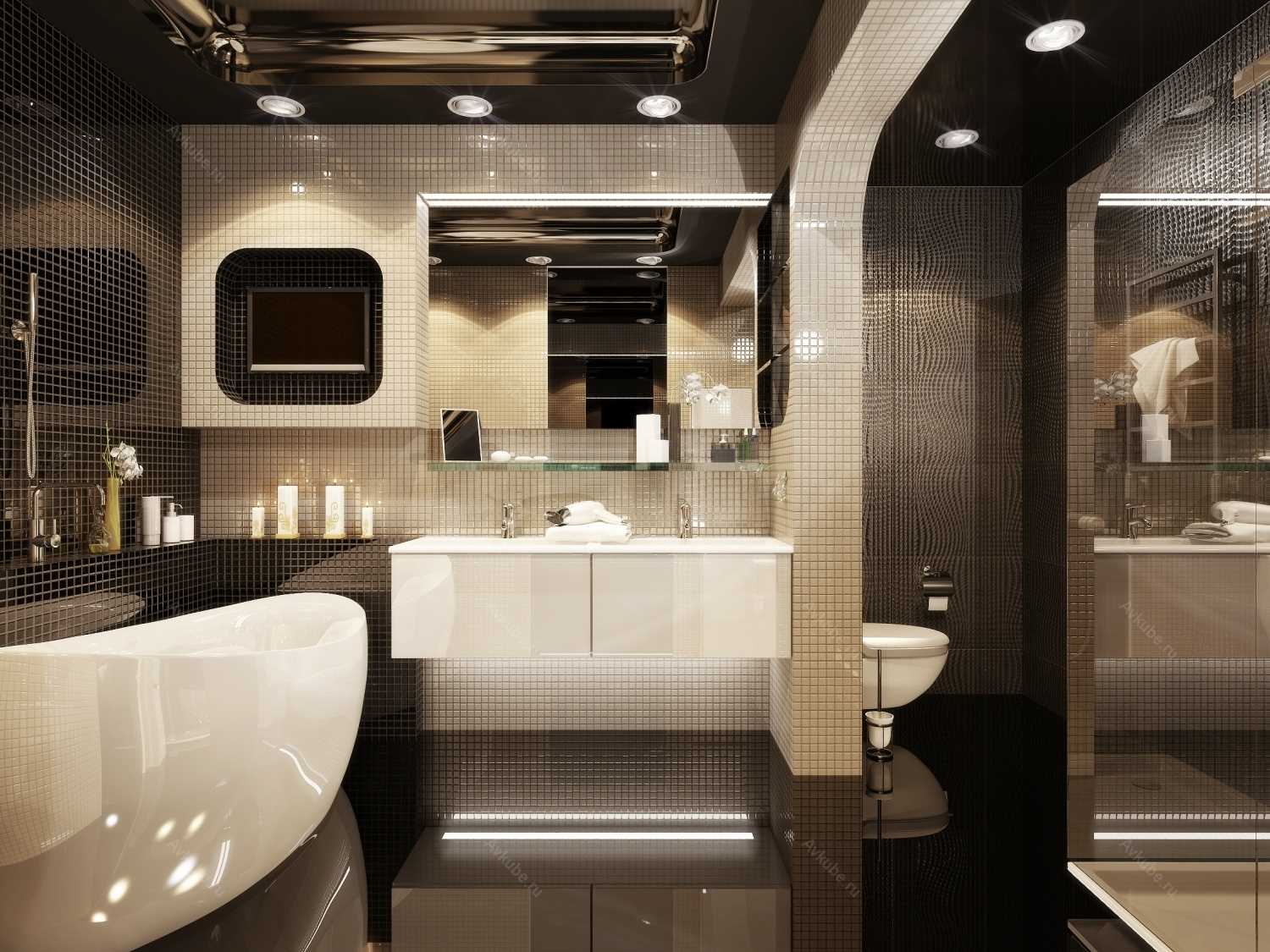 idea of an unusual style of a large bathroom