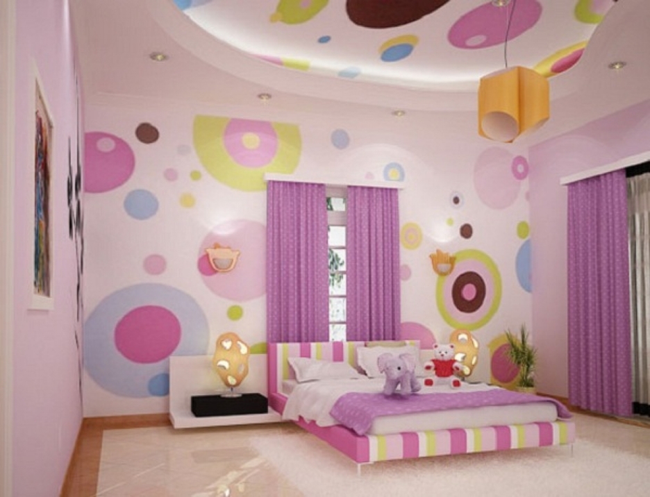 the idea of a bright interior for a child’s room for a girl