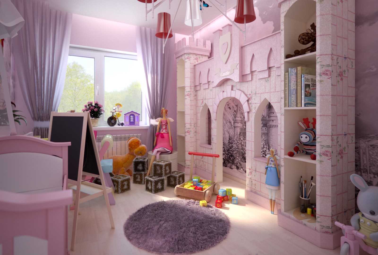 the idea of an unusual style of a nursery for a girl
