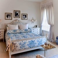 the idea of ​​an unusual bedroom interior in white color picture