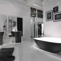 the idea of a beautiful bathroom design in black and white
