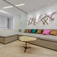 idea of a light decor of a living room in a modern style picture
