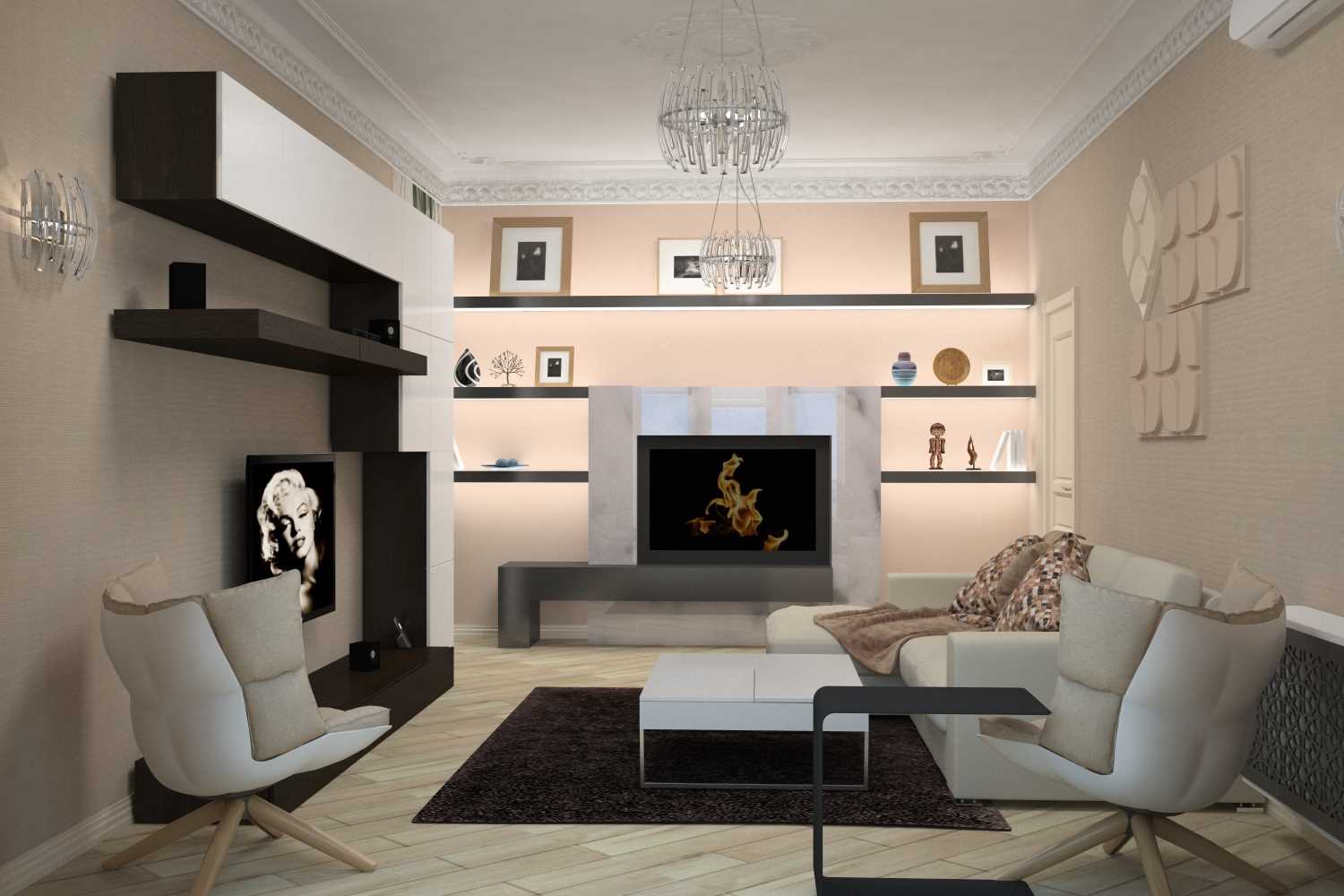 the idea of a light living room decor in a modern style