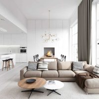 the idea of an unusual design of the living room in a modern style photo