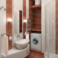 idea of unusual design of a bathroom 2.5 sq.m picture