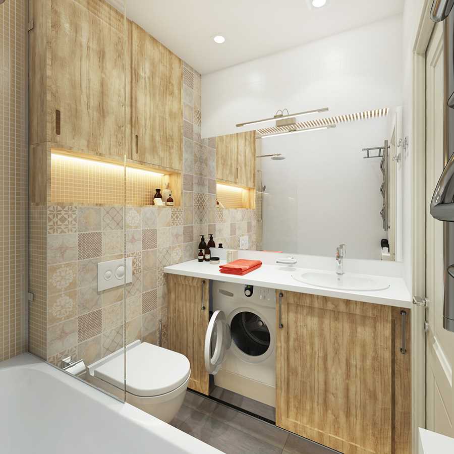 idea of a modern bathroom interior 2.5 sq.m