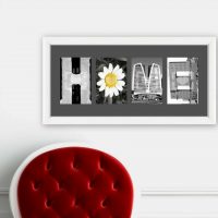 the idea of using decorative letters in the design of the room picture