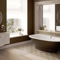 the idea of combining light brown in the design of the living room photo