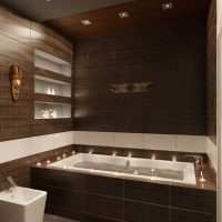 the idea of combining bright brown in the style of the bedroom picture