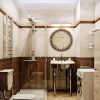 the idea of combining bright brown in the design of the bedroom picture