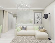 the idea of a bright interior of the apartment in bright colors in a modern style photo