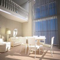 variante de l'intérieur lumineux du salon dans une maison privée photo