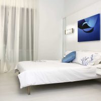 version of the modern design of a white bedroom photo