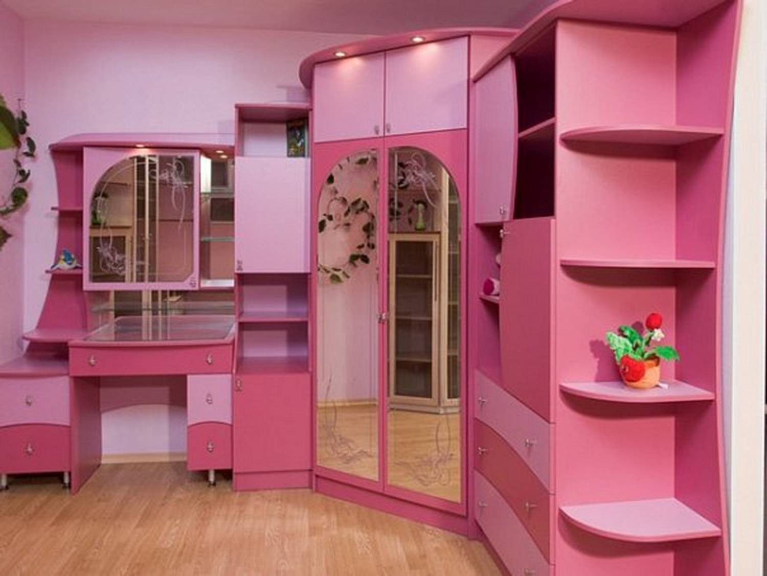 the idea of an unusual interior of a child’s room for a girl