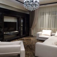 the idea of using modern curtains in a bright apartment decor picture