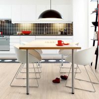 the idea of using a light laminate in a beautiful home design photo