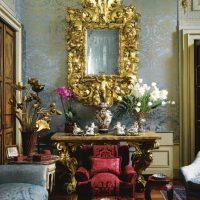 the idea of a bright interior of the apartment in the Romanesque style picture