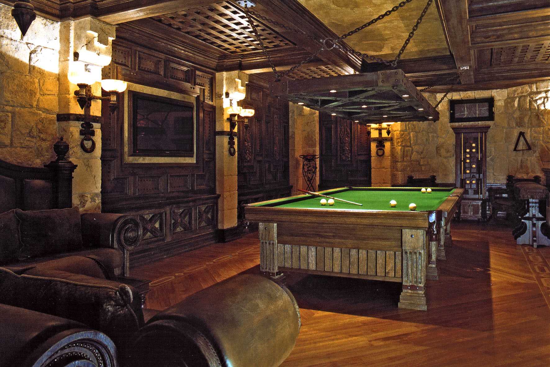 the idea of a bright billiard room interior