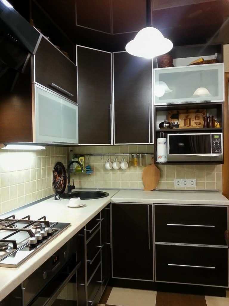 the idea of a beautiful kitchen interior of 8 sq.m