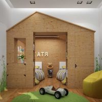 version of the unusual decor of a children's room for two children photo