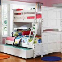 the idea of a beautiful design of a children's room for a girl 12 sq.m photo