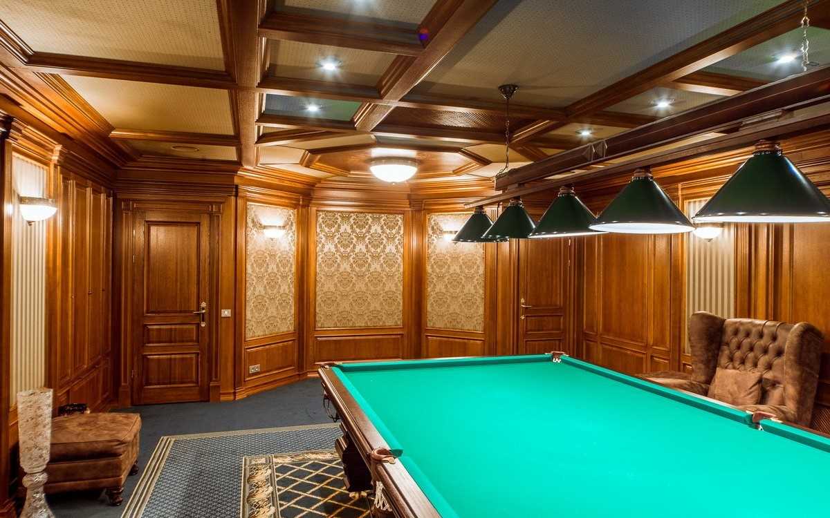 the idea of a beautiful style of billiard room