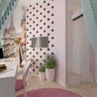 the idea of an unusual design of a children's room for a girl 12 sq. m picture