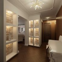 idea of a beautiful decor of a modern hallway of a room photo