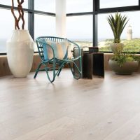 the idea of using a light laminate in a beautiful house style photo