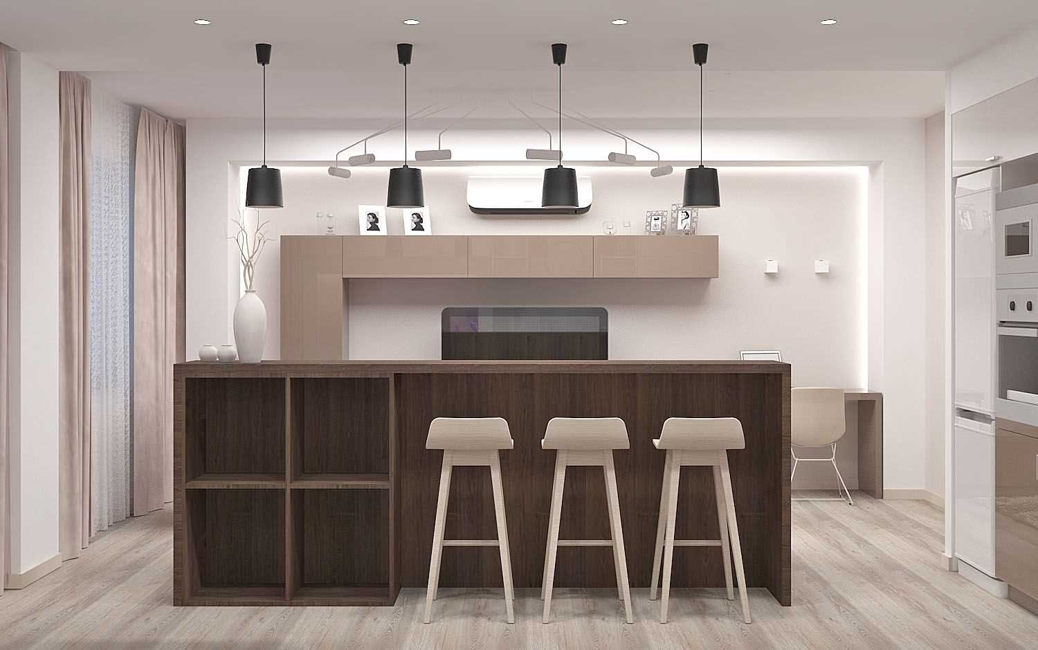 idea of applying light design in a bright style of a house