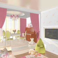 the idea of a bright style for a child’s room for a girl 12 sq. m picture