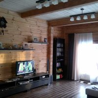 the idea of a bright style of the hall in a private house photo