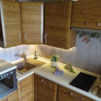 the idea of an unusual kitchen design 8 sq.m picture