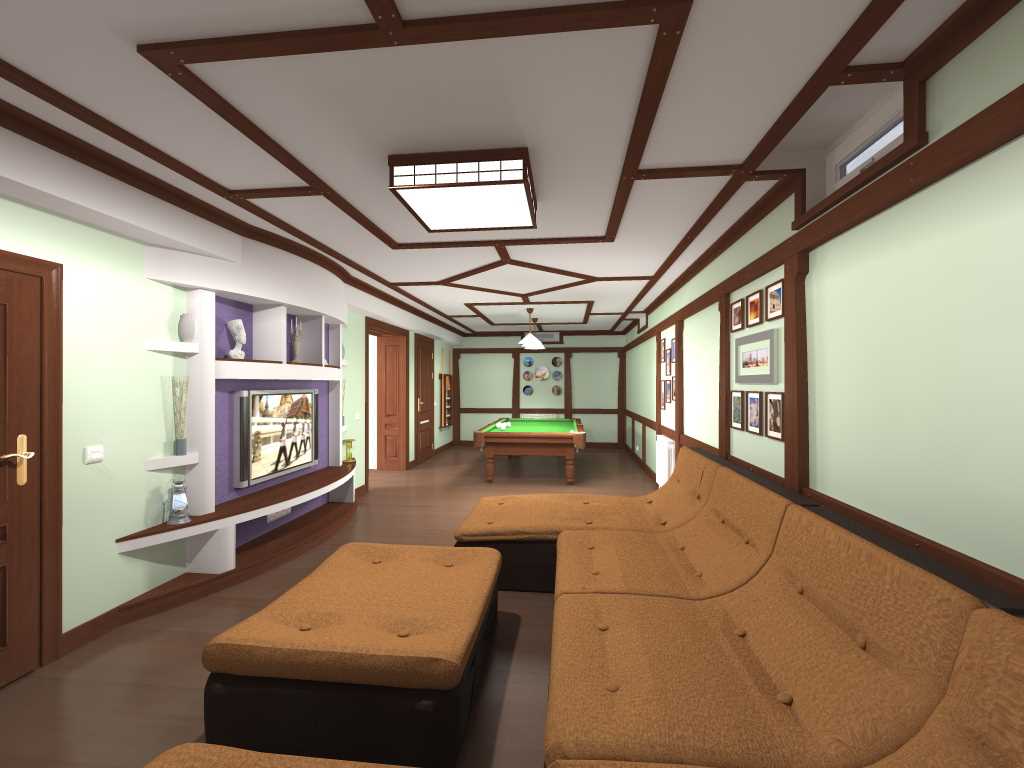 the idea of an unusual style of billiard room