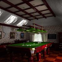The idea of a light billiard photo design
