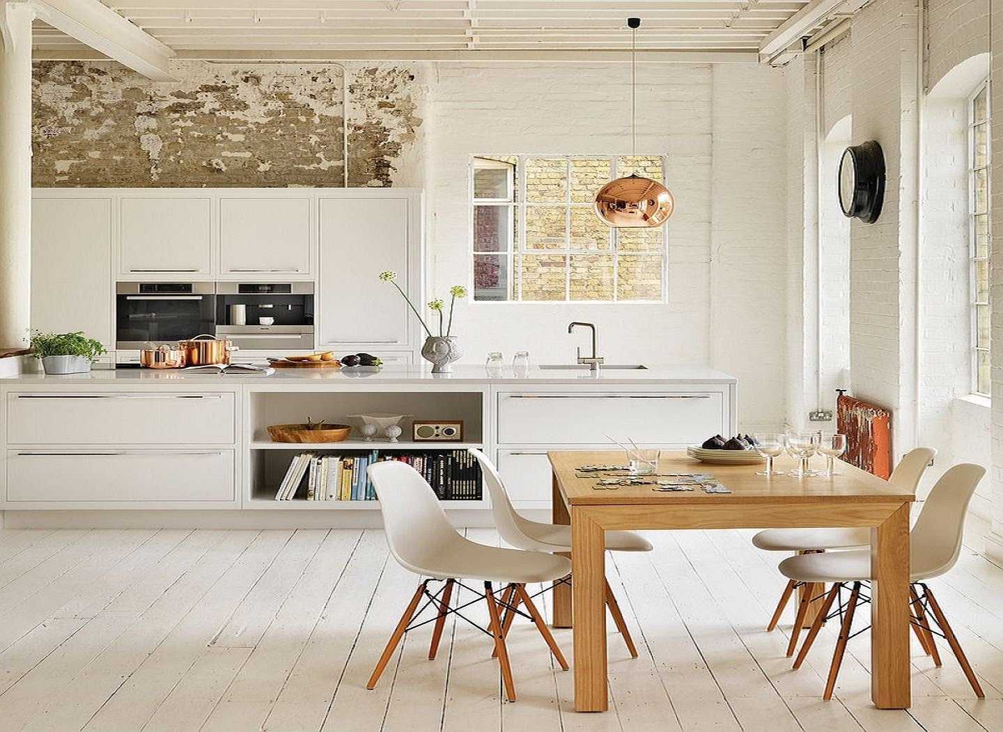 the idea of the unusual style of the apartment in the Scandinavian style