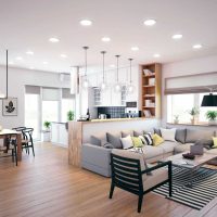 idea of an unusual design of a living room in a private house picture