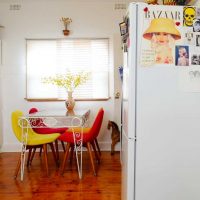 the idea of using an unusual room design in a retro style picture