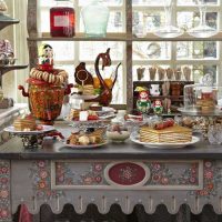 l'idée d'utiliser le style russe dans un appartement intérieur lumineux photo