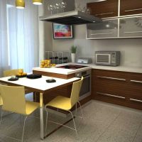 the idea of a bright kitchen design 8 sq.m picture