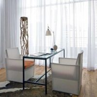 idea of using modern curtains in a bright design photo room