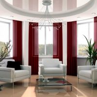 the idea of using modern curtains in a bright interior apartment photo