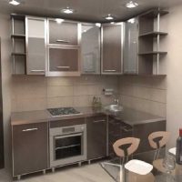 idea of a bright style kitchen 8 sq.m photo