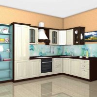 the idea of a bright kitchen design 8 sq.m picture